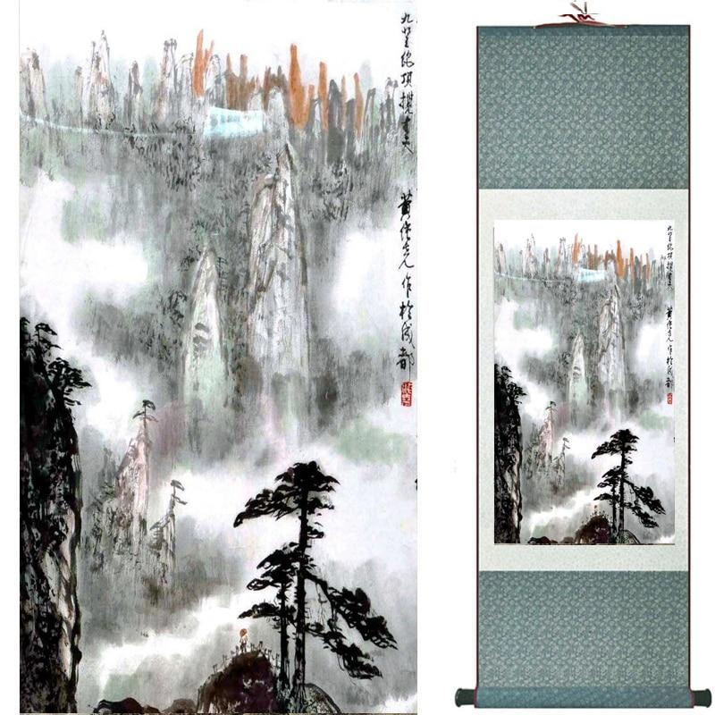 Chinese Art Scroll Painting Landscape Ancient Silk Picture Wall Ideas 19080-Chinese Style Finds™