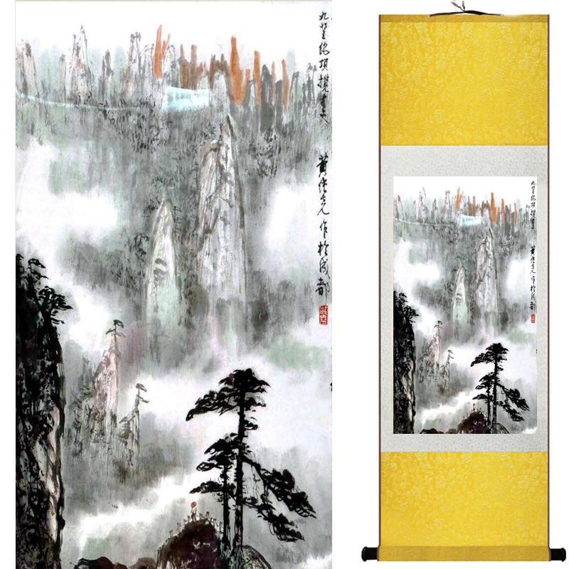 Chinese Art Scroll Painting Landscape Ancient Silk Picture Wall Ideas 19080-Chinese Style Finds™