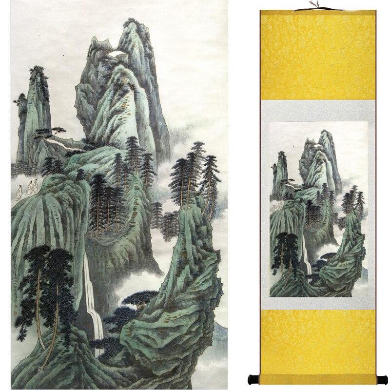 Chinese Art Scroll Painting Landscape Ancient Silk Picture Wall Ideas 19100-Chinese Style Finds™