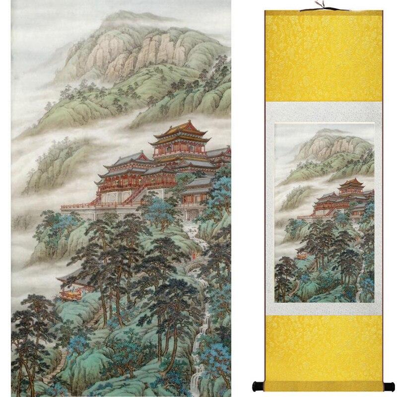 Chinese Art Scroll Painting Landscape Ancient Silk Picture Wall Ideas 19330-Chinese Style Finds™