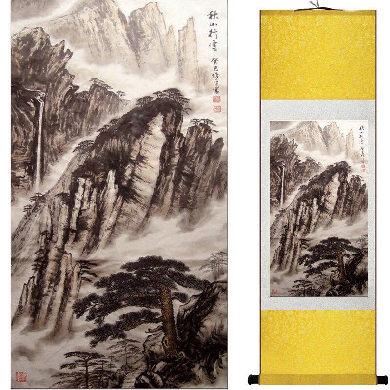 Chinese Art Scroll Painting Landscape Ancient Silk Picture Wall Ideas 19338-Chinese Style Finds™