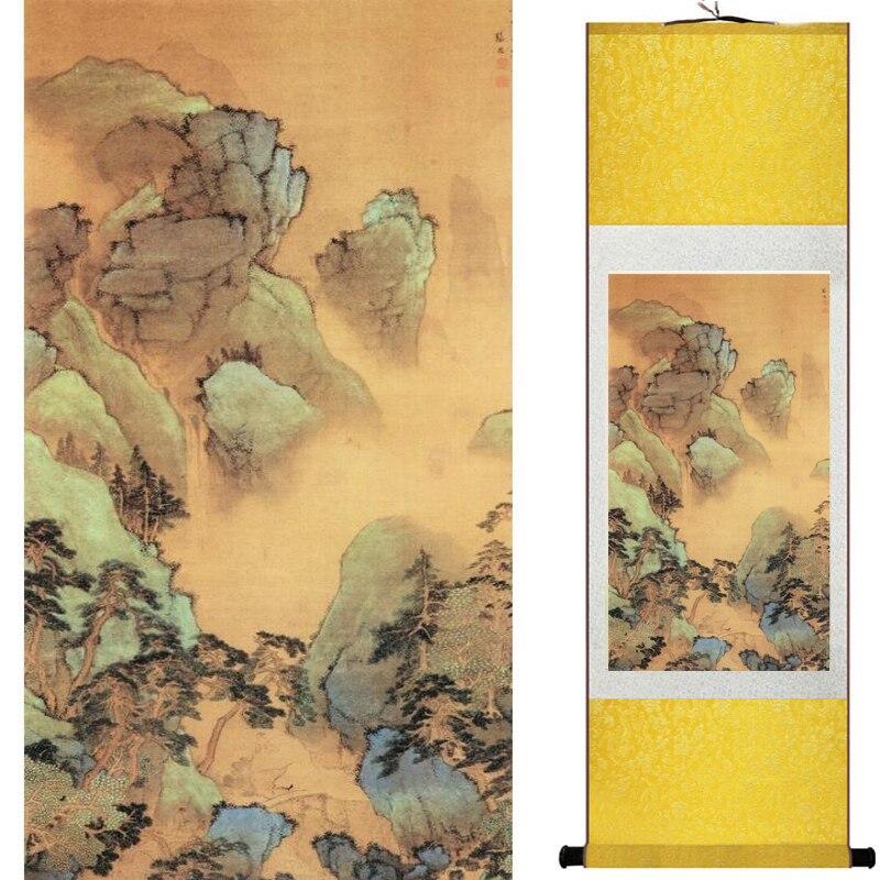 Chinese Art Scroll Painting Landscape Ancient Silk Picture Wall Ideas 19350-Chinese Style Finds™
