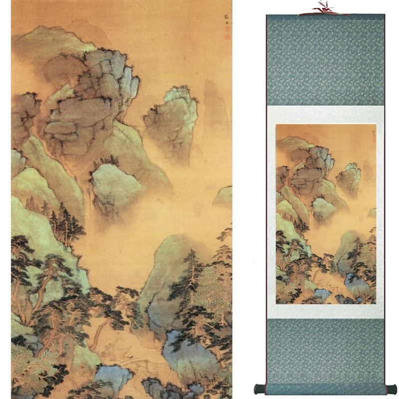 Chinese Art Scroll Painting Landscape Ancient Silk Picture Wall Ideas 19350-Chinese Style Finds™
