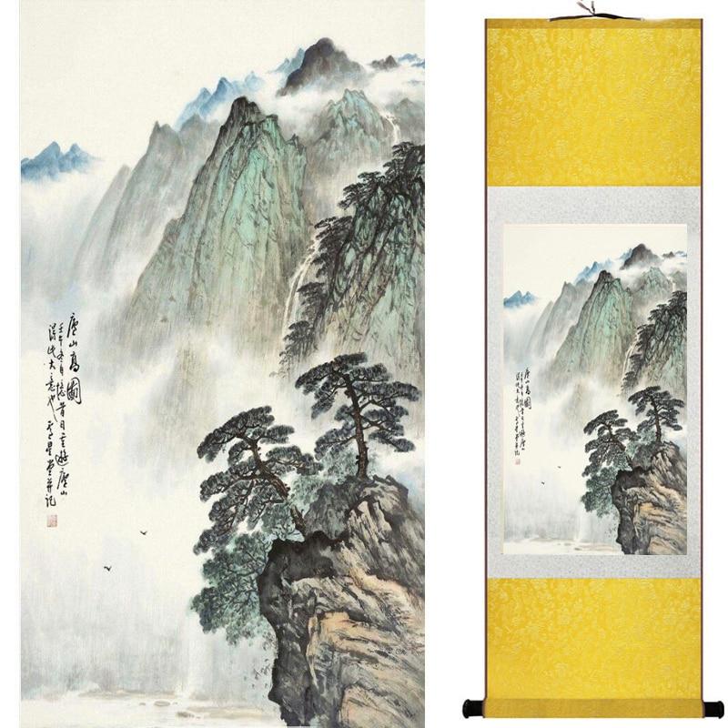 Chinese Art Scroll Painting Landscape Ancient Silk Picture Wall Ideas 19354-Chinese Style Finds™