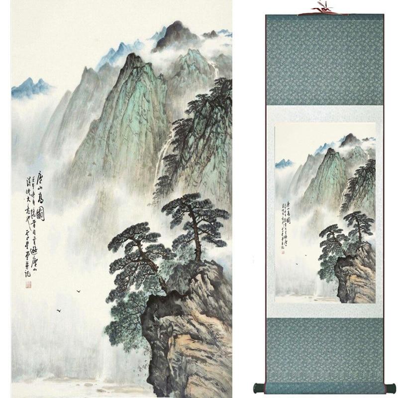 Chinese Art Scroll Painting Landscape Ancient Silk Picture Wall Ideas 19354-Chinese Style Finds™