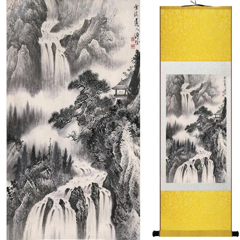 Chinese Art Scroll Painting Landscape Ancient Silk Picture Wall Ideas 19486-Chinese Style Finds™