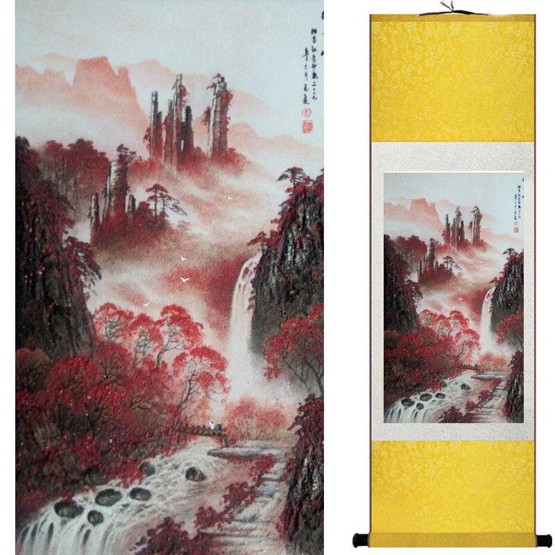 Chinese Art Scroll Painting Landscape Ancient Silk Picture Wall Ideas 19718-Chinese Style Finds™