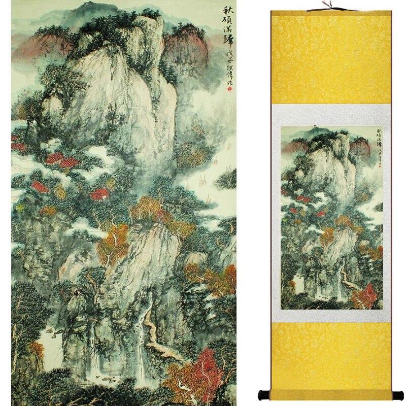 Chinese Art Scroll Painting Landscape Ancient Silk Picture Wall Ideas 19882-Chinese Style Finds™