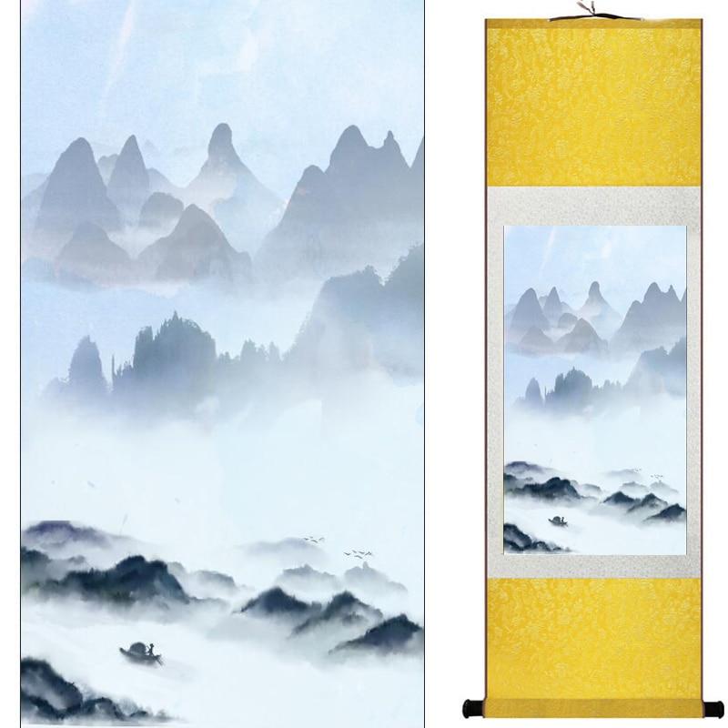 Chinese Art Scroll Painting Landscape Ancient Silk Picture Wall Ideas 19990-Chinese Style Finds™