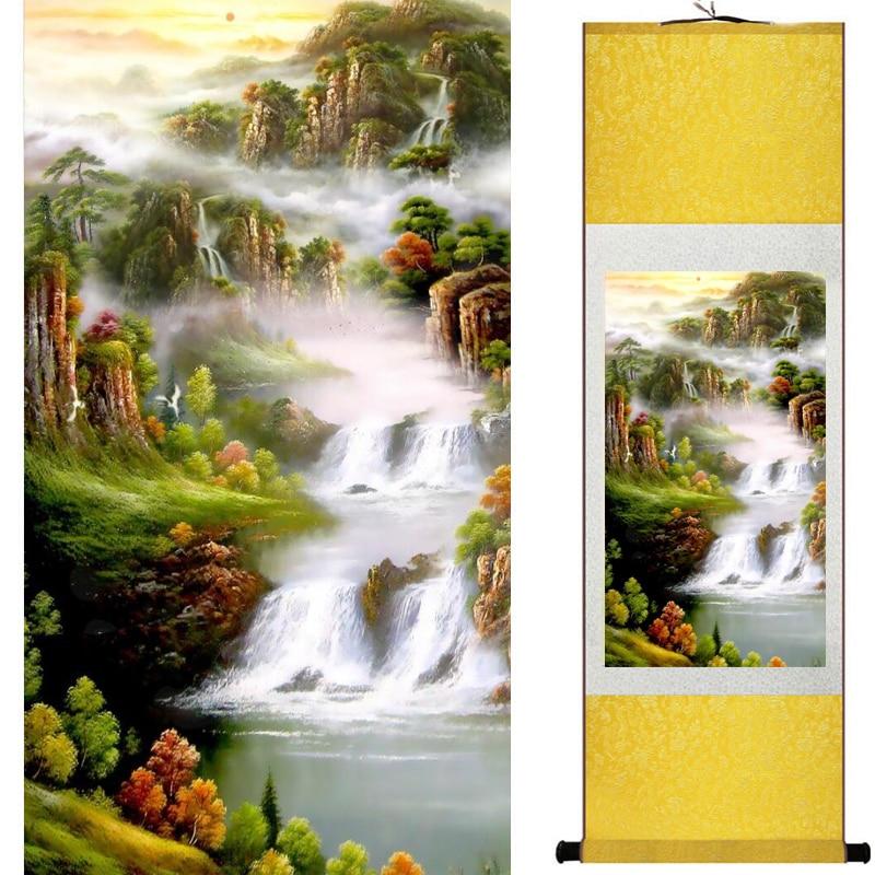 Chinese Art Scroll Painting Landscape Ancient Silk Picture Wall Ideas 19994-Chinese Style Finds™