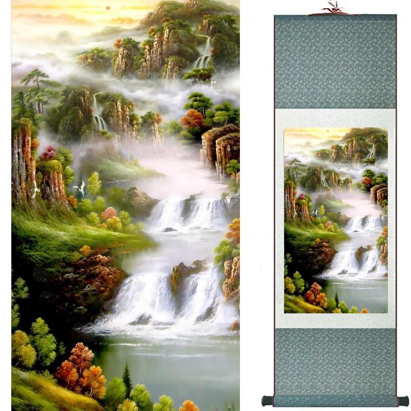 Chinese Art Scroll Painting Landscape Ancient Silk Picture Wall Ideas 19994-Chinese Style Finds™