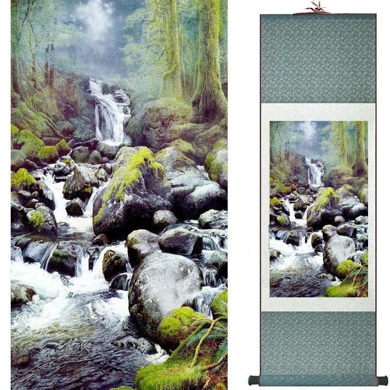 Chinese Art Scroll Painting Landscape Ancient Silk Picture Wall Ideas 20322-Chinese Style Finds™