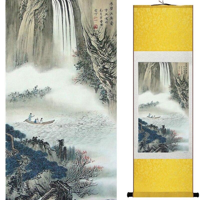 Chinese Art Scroll Painting Landscape Ancient Silk Picture Wall Ideas 20550-Chinese Style Finds™