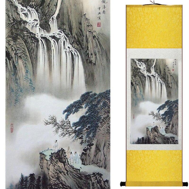 Chinese Art Scroll Painting Landscape Ancient Silk Picture Wall Ideas 20554-Chinese Style Finds™