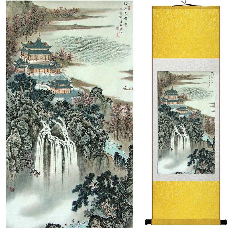 Chinese Art Scroll Painting Landscape Ancient Silk Picture Wall Ideas 20566-Chinese Style Finds™