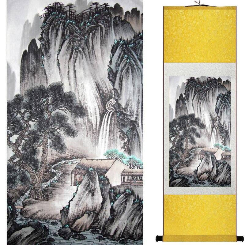 Chinese Art Scroll Painting Landscape Ancient Silk Picture Wall Ideas 20618-Chinese Style Finds™