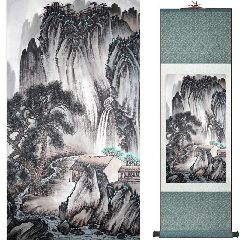 Chinese Art Scroll Painting Landscape Ancient Silk Picture Wall Ideas 20618-Chinese Style Finds™