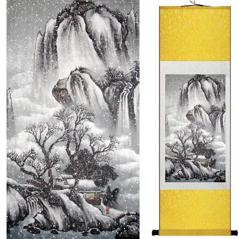 Chinese Art Scroll Painting Landscape Ancient Silk Picture Wall Ideas 20622-Chinese Style Finds™