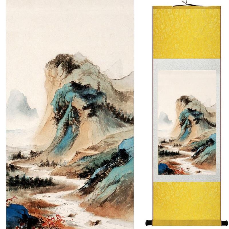 Chinese Art Scroll Painting Landscape Ancient Silk Picture Wall Ideas 20682-Chinese Style Finds™