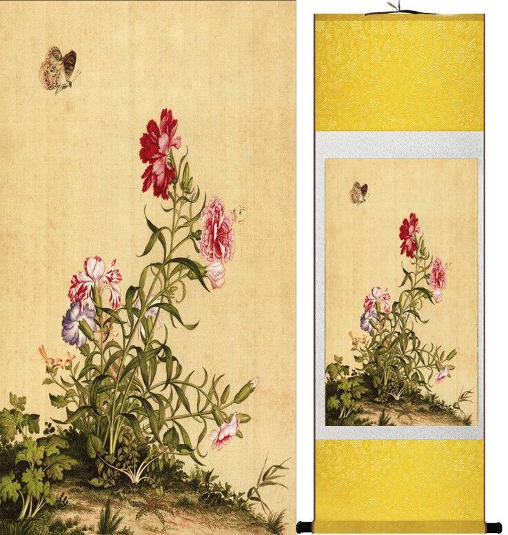 Chinese Art Scroll Painting Langshining Animal Birds And Flower Ancient Silk Picture Wall Ideas 12154-Chinese Style Finds™