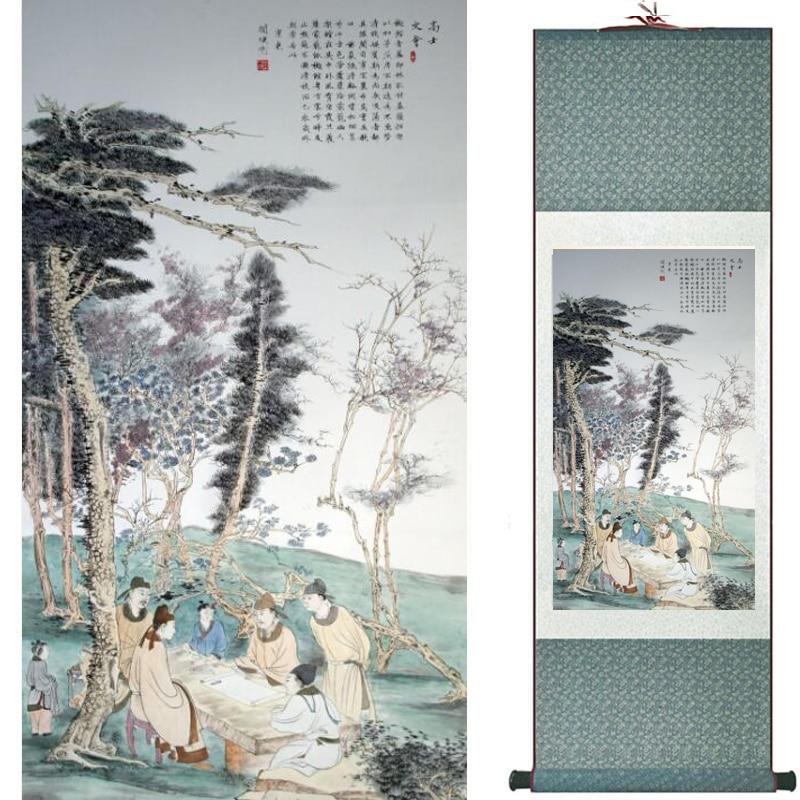 Chinese Art Scroll Painting Pretty Girls Beautiful Women Ancient Silk Picture Wall Ideas 18102-Chinese Style Finds™