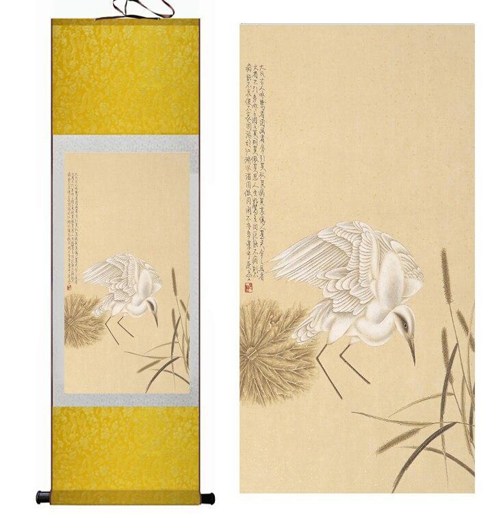 Chinese Art Scroll Painting Spring Flower Ancient Silk Picture Wall Ideas 12238-Chinese Style Finds™