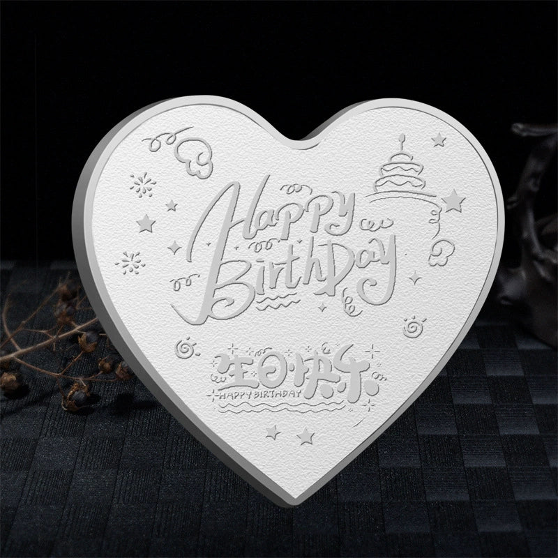 Chinese Happy Birthday Coin 生日快乐 China Heart gift coin 2436-Chinese Style Finds™