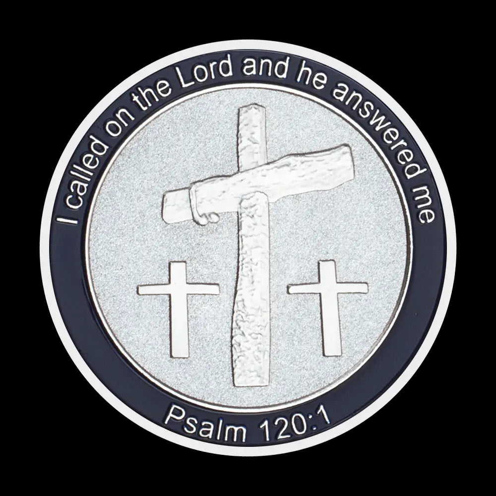 Christian Souvenir Gift Prayer Coin Philippians Psalm Cross Silvery Plated Collectible Commemorative Coin Praying Coin 1115-Chinese Style Finds™