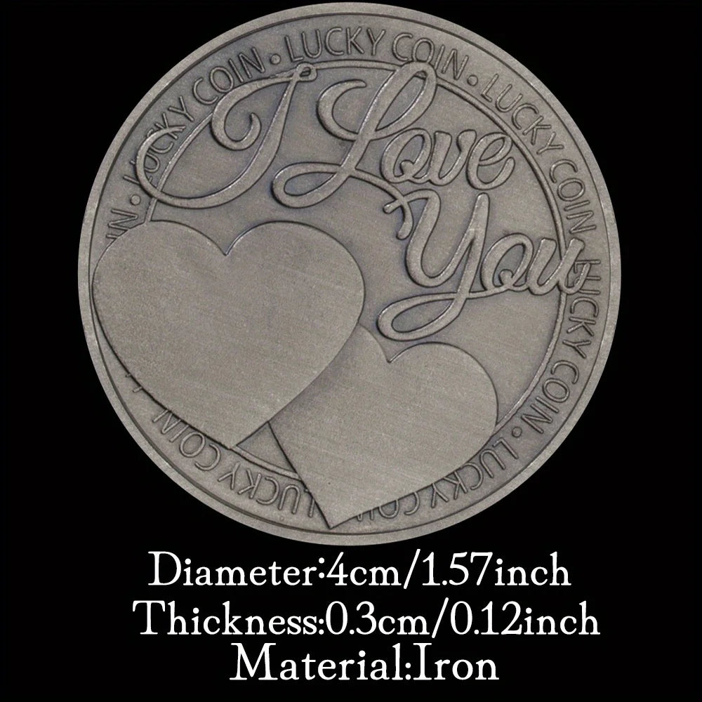 Commemoration Lucky Coin Love Words I Love You More Than I Can Say Romance Couple Collection Gift Ideas Souvenir Copper Plated Coin 1642-Chinese Style Finds™