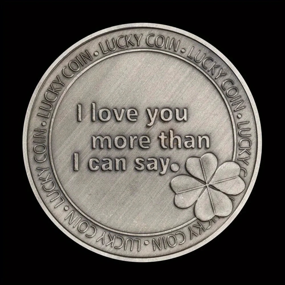 Commemoration Lucky Coin Love Words I Love You More Than I Can Say Romance Couple Collection Gift Ideas Souvenir Copper Plated Coin 1642-Chinese Style Finds™