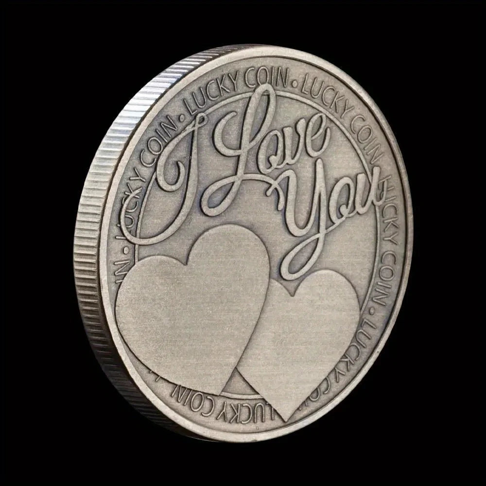 Commemoration Lucky Coin Love Words I Love You More Than I Can Say Romance Couple Collection Gift Ideas Souvenir Copper Plated Coin 1642-Chinese Style Finds™