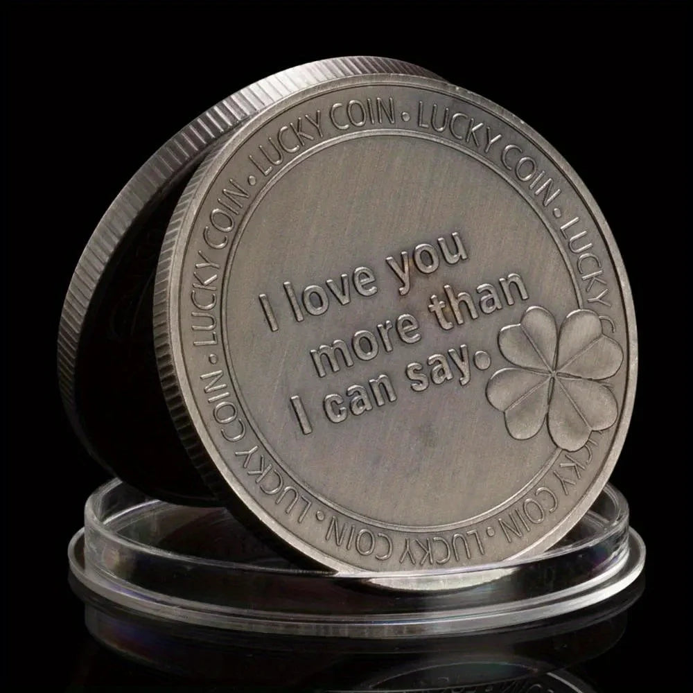 Commemoration Lucky Coin Love Words I Love You More Than I Can Say Romance Couple Collection Gift Ideas Souvenir Copper Plated Coin 1642-Chinese Style Finds™