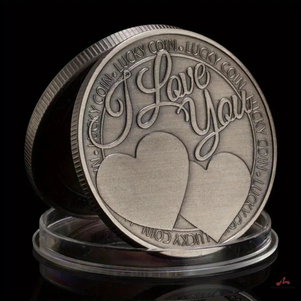 Commemoration Lucky Coin Love Words I Love You More Than I Can Say Romance Couple Collection Gift Ideas Souvenir Copper Plated Coin 1642-Chinese Style Finds™