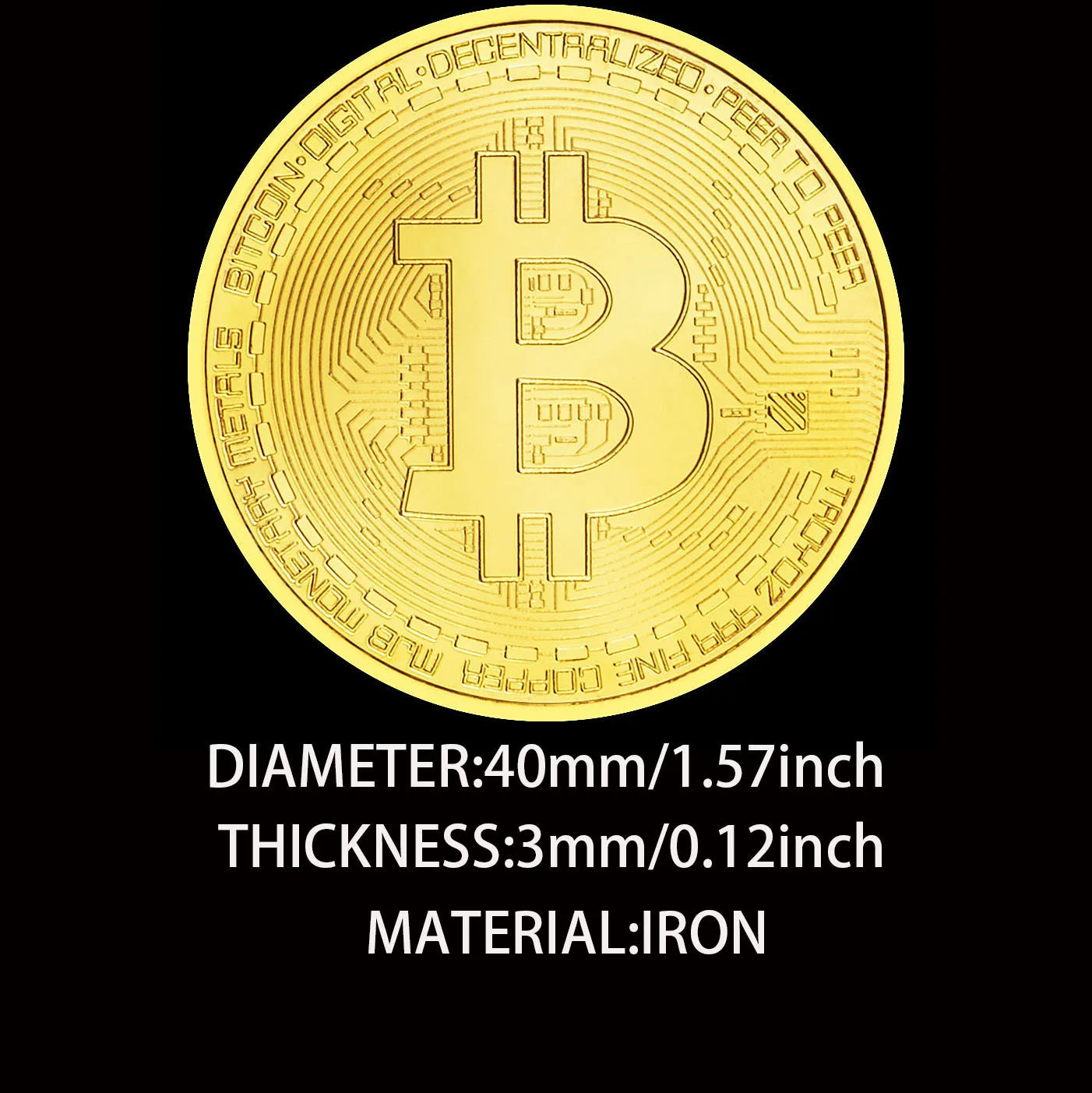 Creative Souvenir Gold Plated Bitcoin Coin Collectible Great Gift Bit Coin Art Collection Gold Commemorative Coin With Shell 1212-Chinese Style Finds™