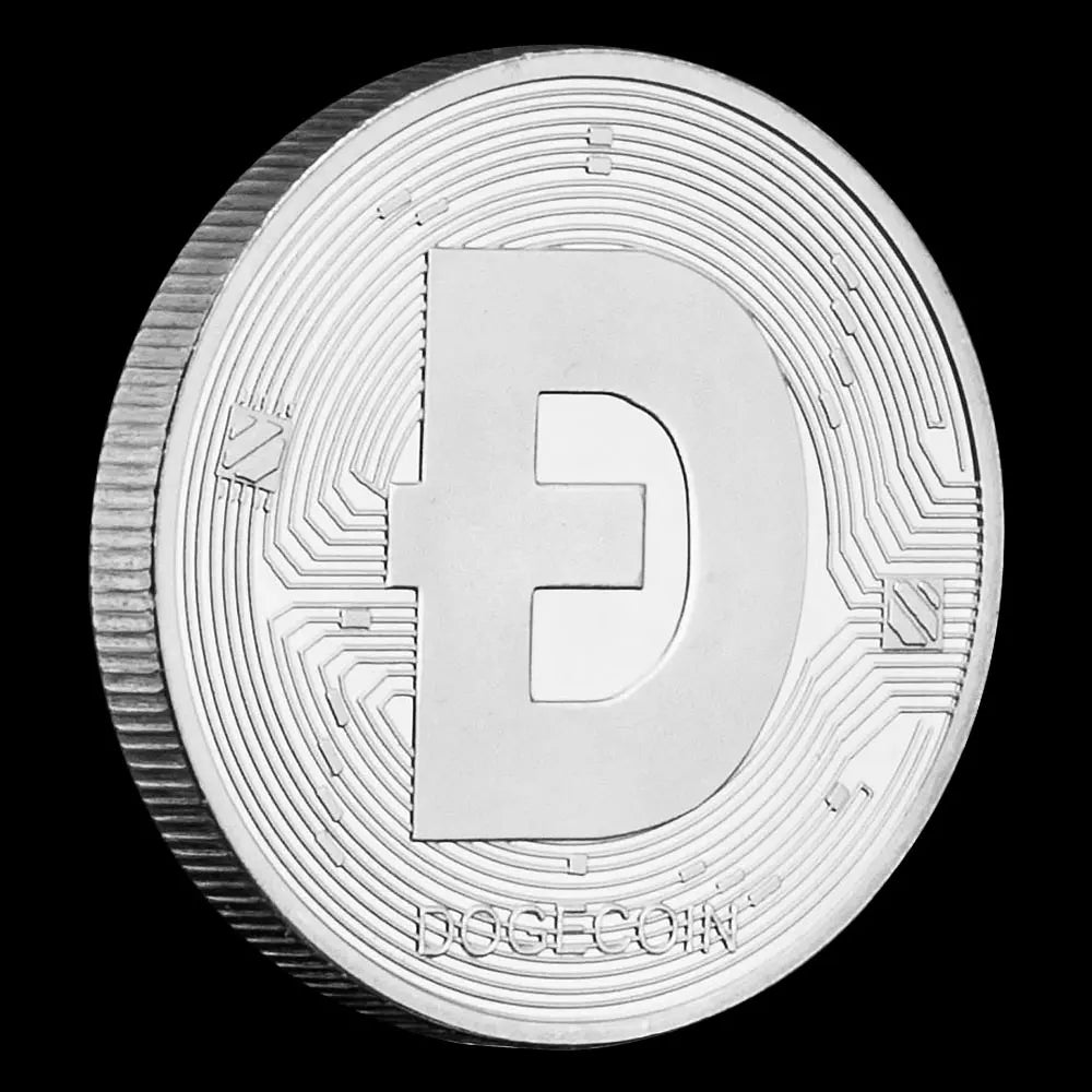 Dogecoin Collectible Silvery Plated Souvenir Crypto Coin Physical Cryptocurrency Coin Non-currency Commemorative Coin 1417-Chinese Style Finds™