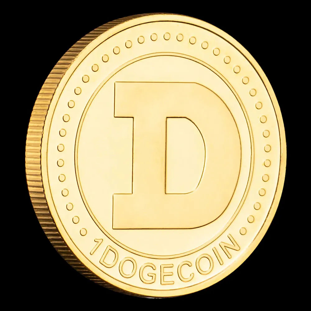 Dogecoin Gold Plated Cryptocurrency Commemorative Coins Home Decorations Crypto Coin Doge Cute Puppy Souvenirs and Gift Ideas 1492-Chinese Style Finds™