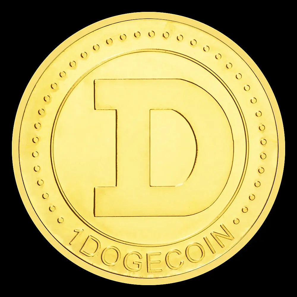 Dogecoin Golden Plated Crypto Coins 40mm Souvenirs and Gift Ideas WOW Cute Doge Home Decorations Commemorative Coin 1449-Chinese Style Finds™