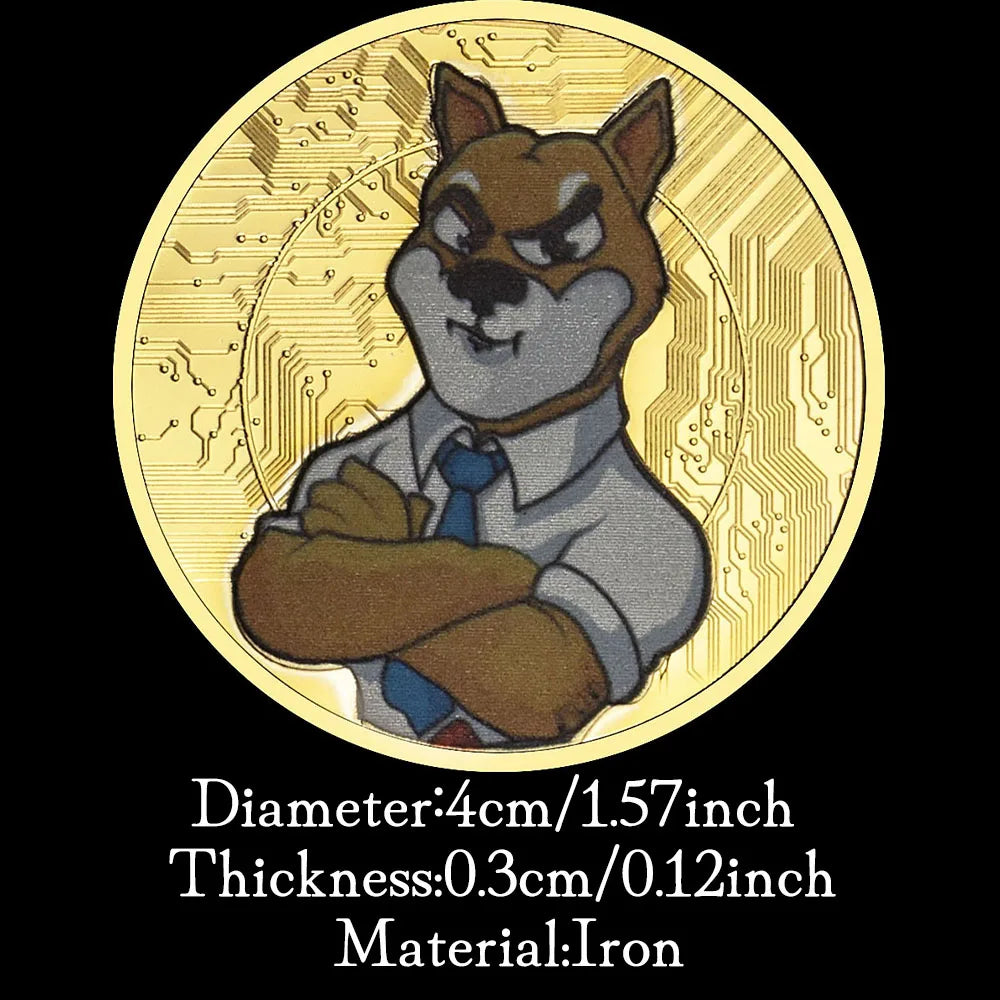 Dogecoin Killer Shiba Inu Coin (SHIB) CRYPTO Metal Silvery Plated Physical Shib Doge Killer Souvenir Coins Commemorative Coin 1475-Chinese Style Finds™