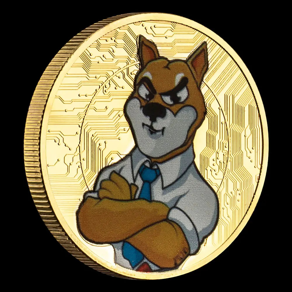 Dogecoin Killer Shiba Inu Coin (SHIB) CRYPTO Metal Silvery Plated Physical Shib Doge Killer Souvenir Coins Commemorative Coin 1475-Chinese Style Finds™