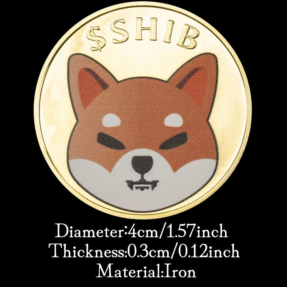 Dogecoin Killer Shiba Inu(SHIB) Souvenir CRYPTO Metal Golden Plated Physical Shib Collectible Coin Doge Killer Souvenir Coins 1453-Chinese Style Finds™