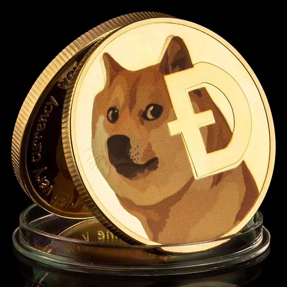 Dogecoin Plated Commemorative In Doge We Trust Souvenir Dog Badge Collectible Gift Dogecoin Physical Cryptocurrency Crypto Coin 1490-Chinese Style Finds™