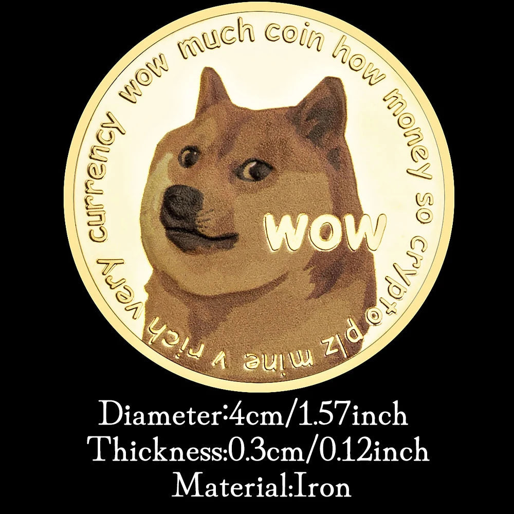 Dogecoin Plated Commemorative In Doge We Trust Souvenir Dog Badge Collectible Gift Dogecoin Physical Cryptocurrency Crypto Coin 1490-Chinese Style Finds™