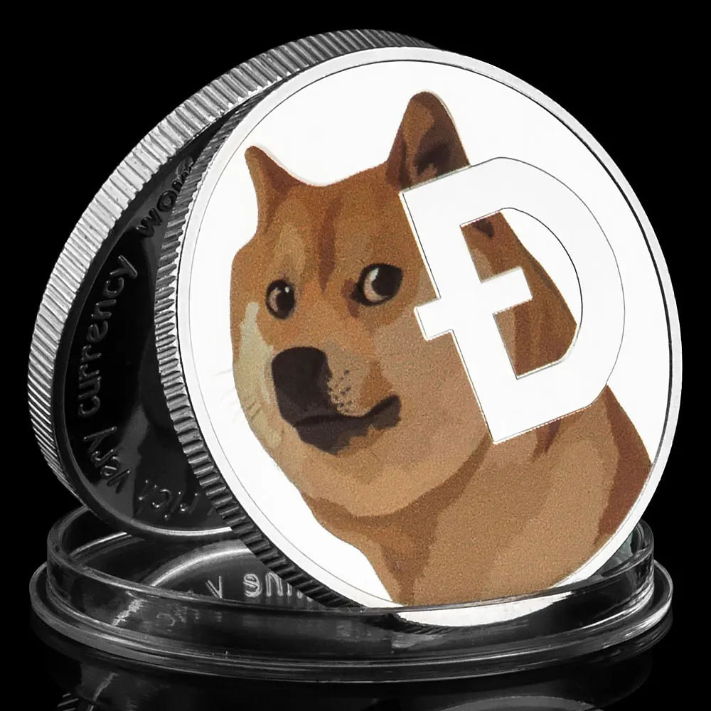 Dogecoin Plated Commemorative In Doge We Trust Souvenir Dog Badge Collectible Gift Dogecoin Physical Cryptocurrency Crypto Coin 1490-Chinese Style Finds™