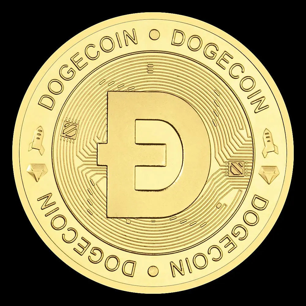 Dogecoin Rocket Pattern Collectible Commemorative Coin To The Moon In Doge We Trust Gold Plated Physical Cryptocurrency Coin 1170-Chinese Style Finds™