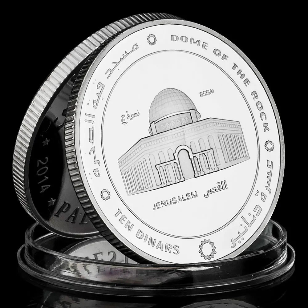 Dome of The Rock Jerusalem Collectible Silvery Plated Souvenir Coin Commemorative Coin 1150-Chinese Style Finds™