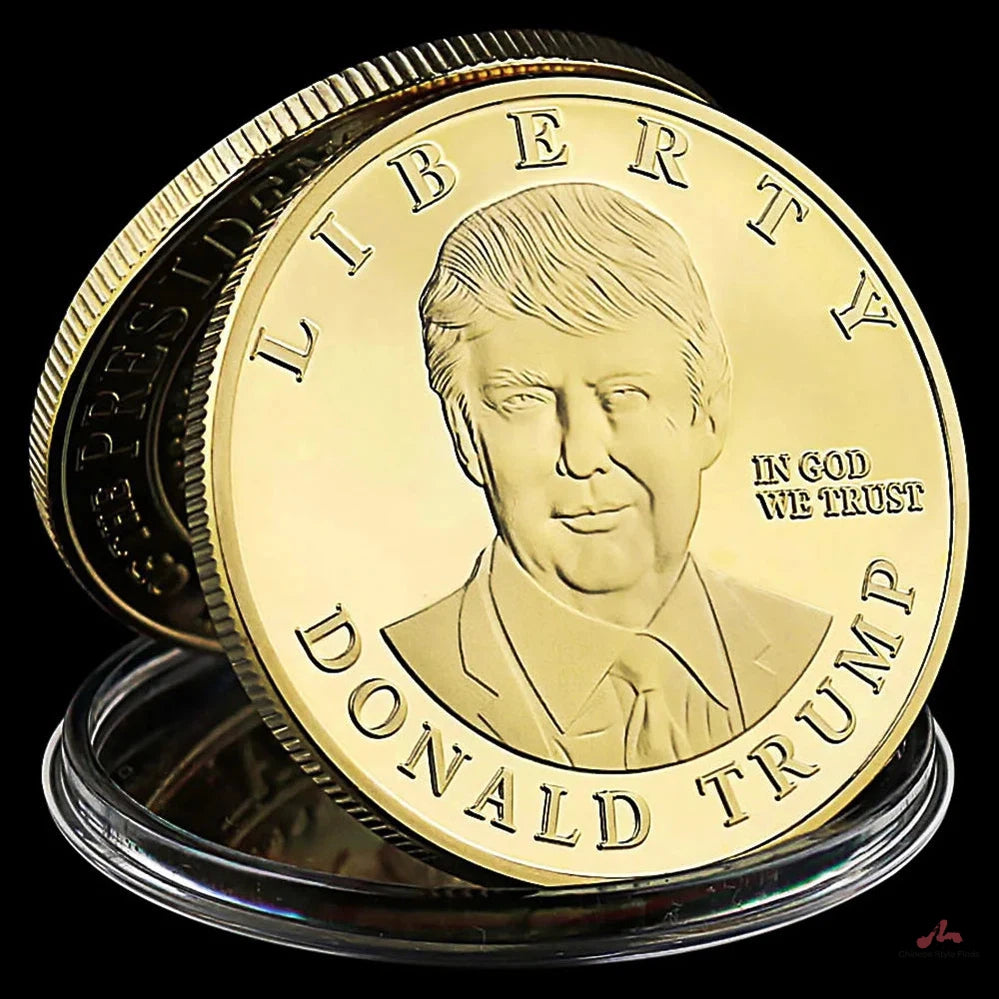 Donald Trump Liberty Souvenir Coin Collectible Gift Collection Art Statue of Liberty Gold Plated Commemorative Coin 1644-Chinese Style Finds™