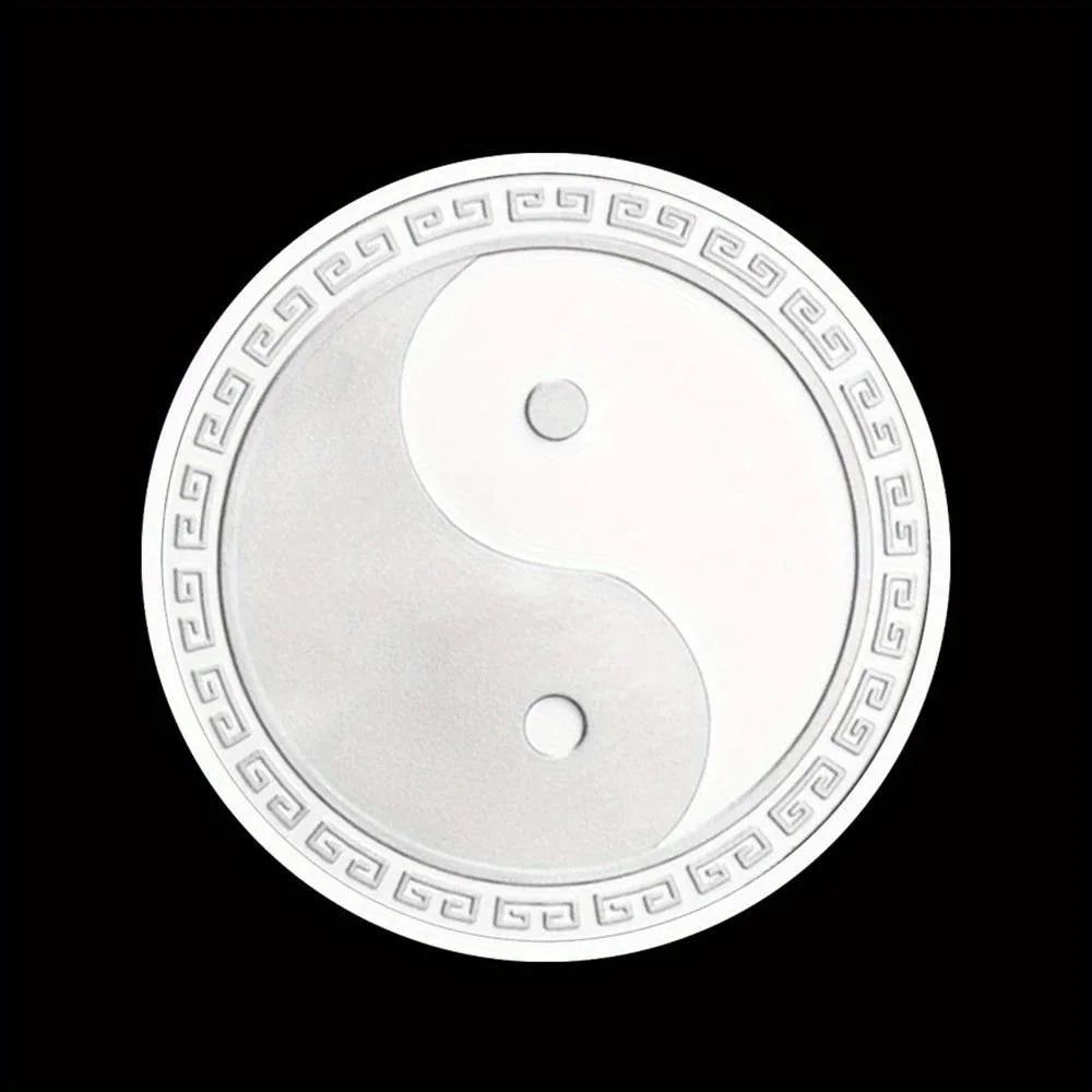 Dragon and Phoenix Bring You Good Luck Traditional Collectible Gift Silvery Plated Collection Art Commemorative Coin 1526-Chinese Style Finds™