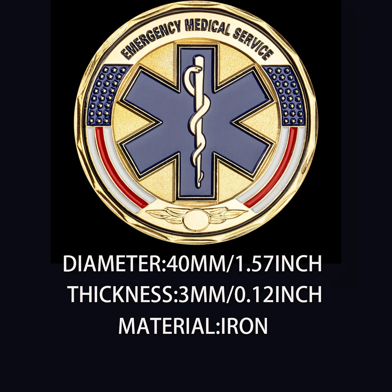 Emergency Medical Services EMS Coin First Response Souvenir Golden Silvery Plated Collection Art Commemorative Coin 1099-Chinese Style Finds™