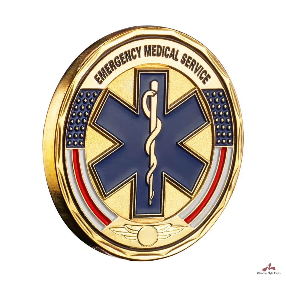 Emergency Medical Services EMS Coin First Response Souvenir Golden Silvery Plated Collection Art Commemorative Coin 1099-Chinese Style Finds™