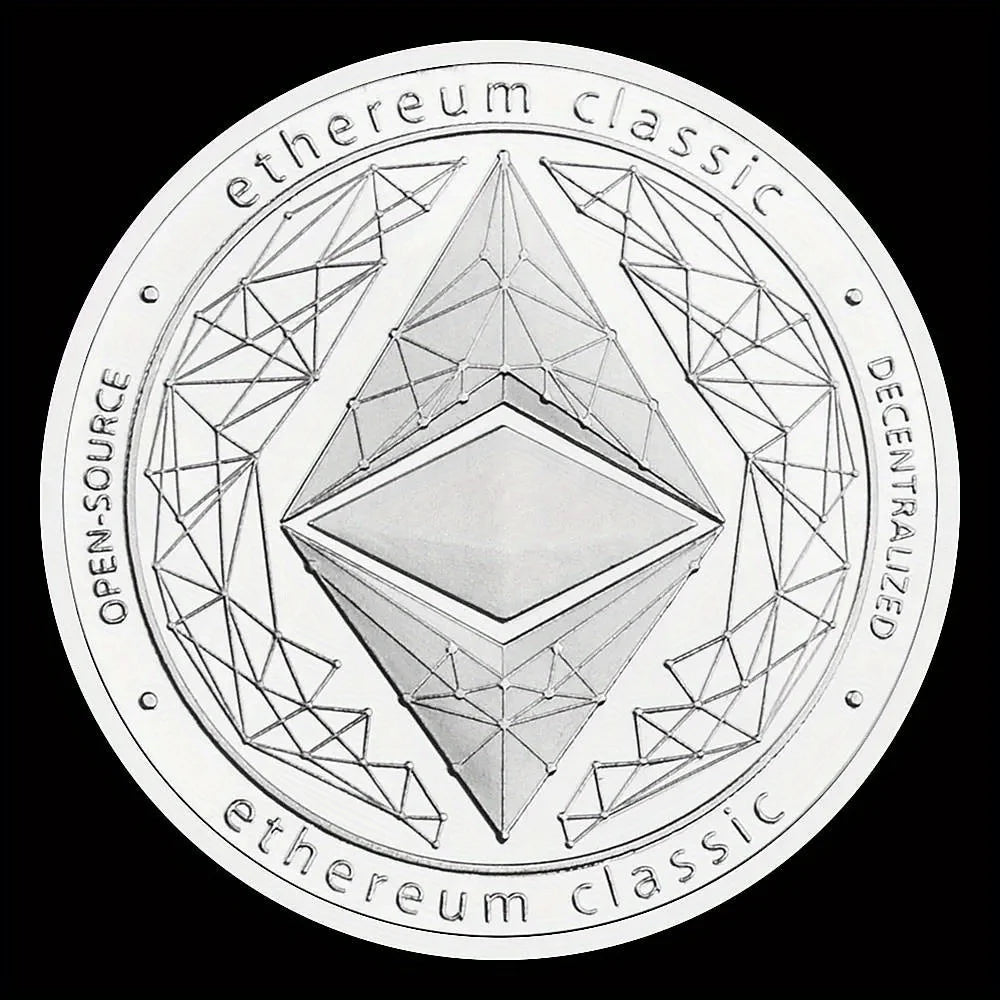 Ethereum Classic Souvenir Coin Physical Cryptocurrency Coin Golden Plated Gift Commemorative Coin Collection Art Ethereum Coin 1393-Chinese Style Finds™